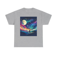 Soft cotton tee featuring a cosmic-themed Bigfoot graphic, perfect for cryptid fans who love a touch of the mysterious universe.