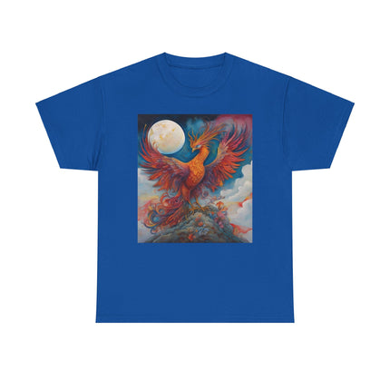 Comfortable cotton tee featuring a striking Phoenix design, perfect for fans of mythical creatures and bold graphics