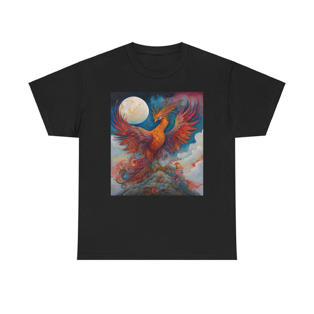 Comfortable cotton tee featuring a striking Phoenix design, perfect for fans of mythical creatures and bold graphics