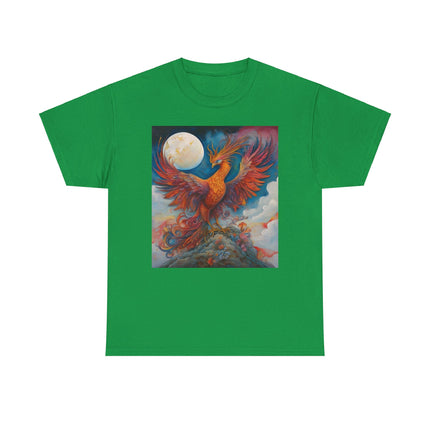 Comfortable cotton tee featuring a striking Phoenix design, perfect for fans of mythical creatures and bold graphics
