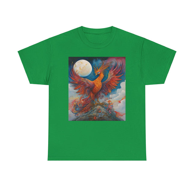 Comfortable cotton tee featuring a striking Phoenix design, perfect for fans of mythical creatures and bold graphics