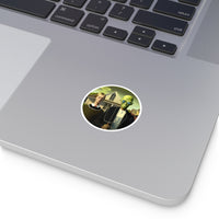 Durable vinyl sticker showcasing a striking Alien Gothic design, perfect for personalizing laptops, water bottles, and more