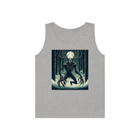 Lightweight tank featuring a striking Wendigo graphic, perfect for warm weather and fans of cryptid folklore.