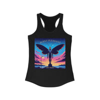  Comfortable and stylish tank top featuring a graphic inspired by the mysterious Point Pleasant and its iconic Mothman, perfect for casual wear.