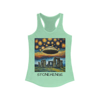 Lightweight and stylish tank top featuring a unique Stonehenge graphic, perfect for summer wear and lovers of history and archaeology.