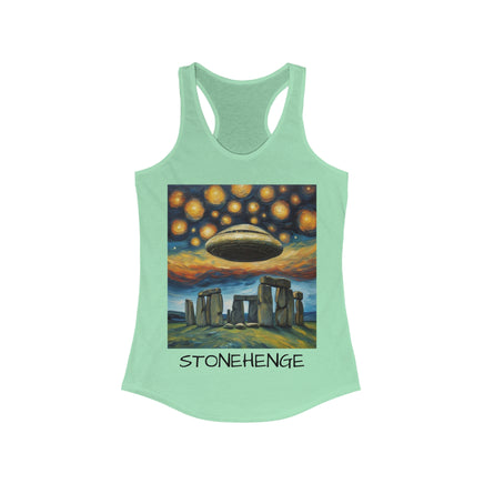 Lightweight and stylish tank top featuring a unique Stonehenge graphic, perfect for summer wear and lovers of history and archaeology.