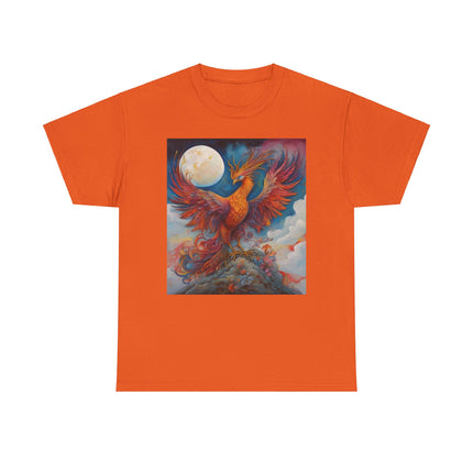 Comfortable cotton tee featuring a striking Phoenix design, perfect for fans of mythical creatures and bold graphics