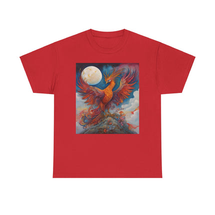 Comfortable cotton tee featuring a striking Phoenix design, perfect for fans of mythical creatures and bold graphics