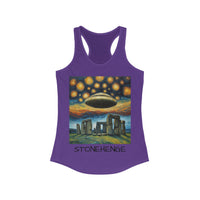 Lightweight and stylish tank top featuring a unique Stonehenge graphic, perfect for summer wear and lovers of history and archaeology.