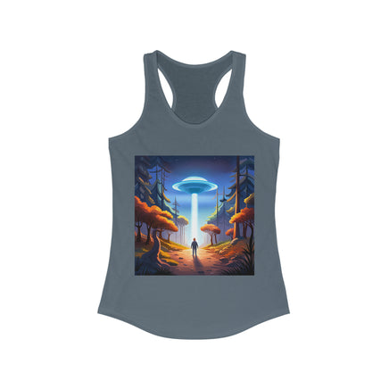 Stylish and lightweight tank top featuring a bold UFO graphic, perfect for alien enthusiasts and casual summer wear.