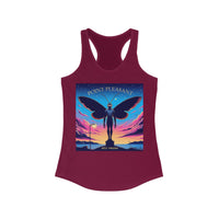 Stylish tank top featuring a graphic inspired by the legendary Mothman of Point Pleasant, perfect for casual wear and cryptid enthusiasts.