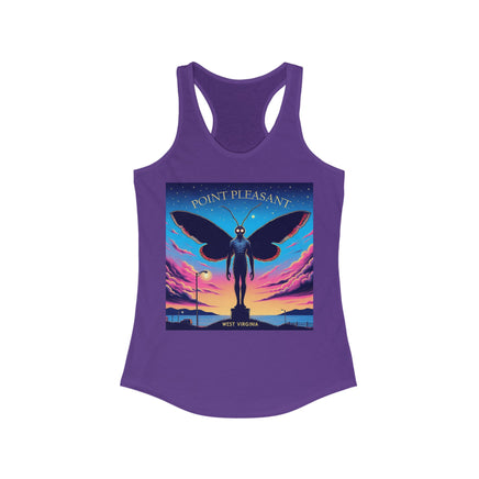  Comfortable and stylish tank top featuring a graphic inspired by the mysterious Point Pleasant and its iconic Mothman, perfect for casual wear.