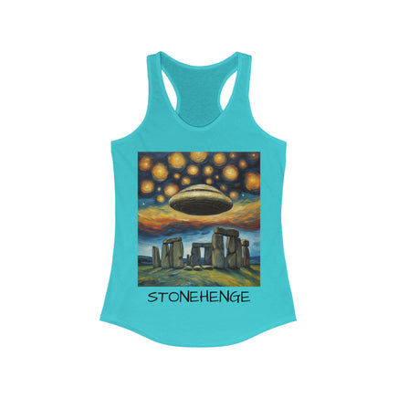 Lightweight and stylish tank top featuring a unique Stonehenge graphic, perfect for summer wear and lovers of history and archaeology.