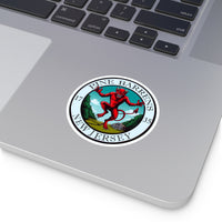 Vinyl sticker featuring a graphic inspired by the mysterious Pine Barrens.