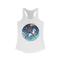 Stylish tank top featuring a vibrant Bigfoot graphic with pride elements, perfect for celebrating love for cryptids and individuality.